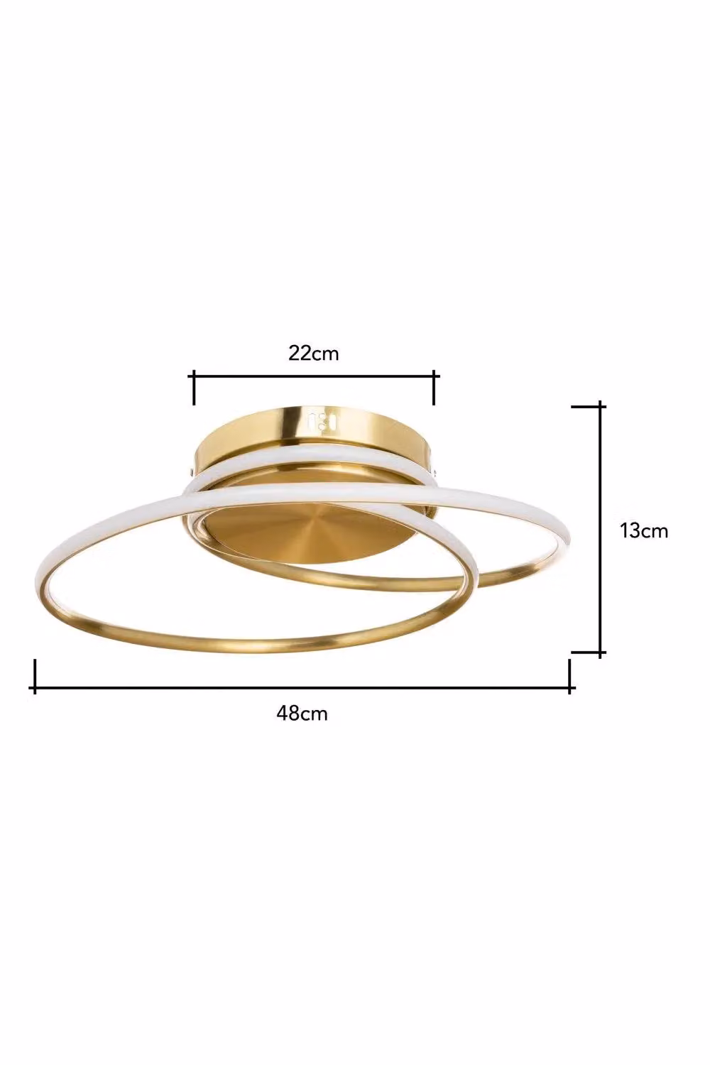 BHS Lighting Pei LED Flush Ceiling Light in Gold/Brass – 3