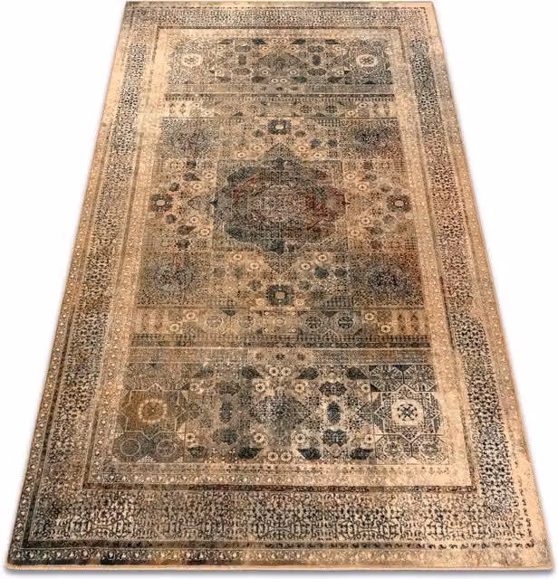 RugsX Omega Wool Rug in Yellow and Multicolour, W: 170 cm, D: 235 cm – 1