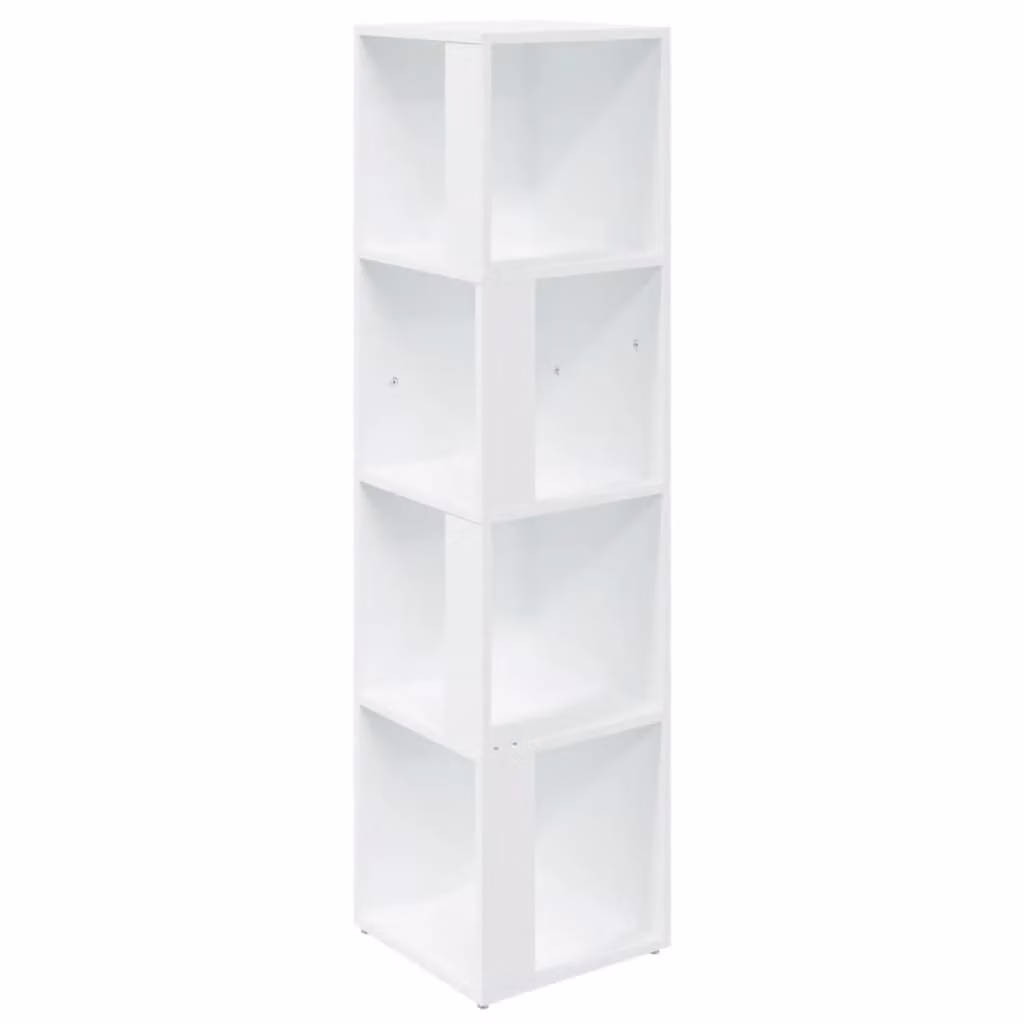 Berkfield Home White Corner Cabinet W/D/H: 33 x 33 x 132 cm – 2