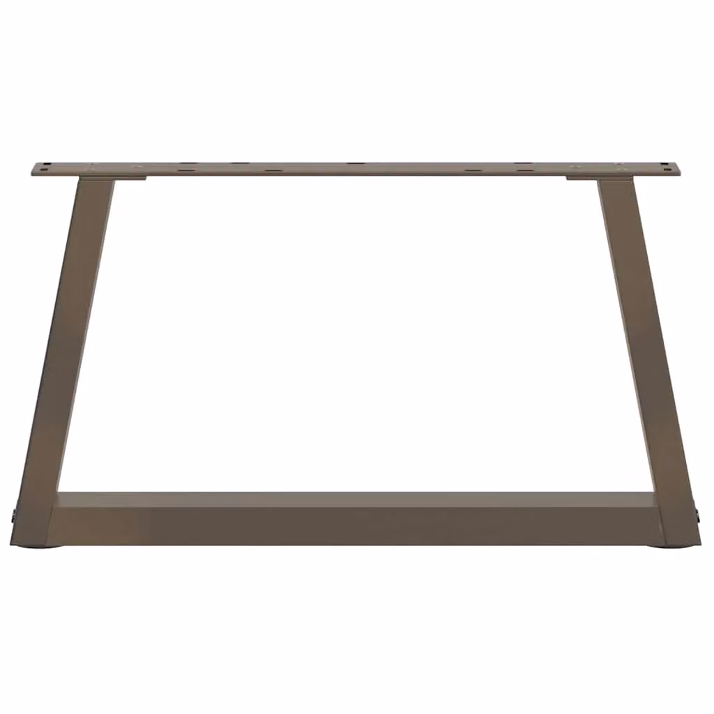 Berkfield Home V-Shape Dining Table Legs, 2 Pieces, Brown Steel, H: 50 cm, W: 30-31.3 cm – 3