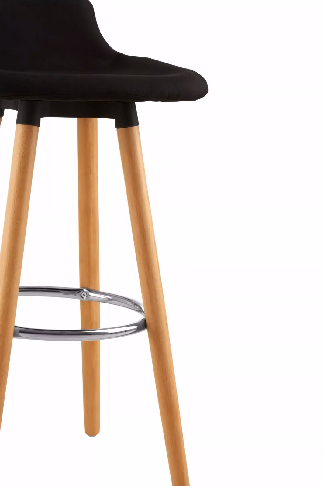 Orsina Modern Lacquered Beech Wood and Metal Bar Stool in Black, Brown or Grey – 3