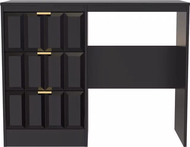 Ready Assembled 2 U Seattle 3 Drawer Vanity in True Black – 1
