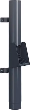 Lindab Vandal Reinforced Steel Pipe with Leaf Trap, Anthracite Grey, Diameter: 102 mm, Length: 0.85 m
