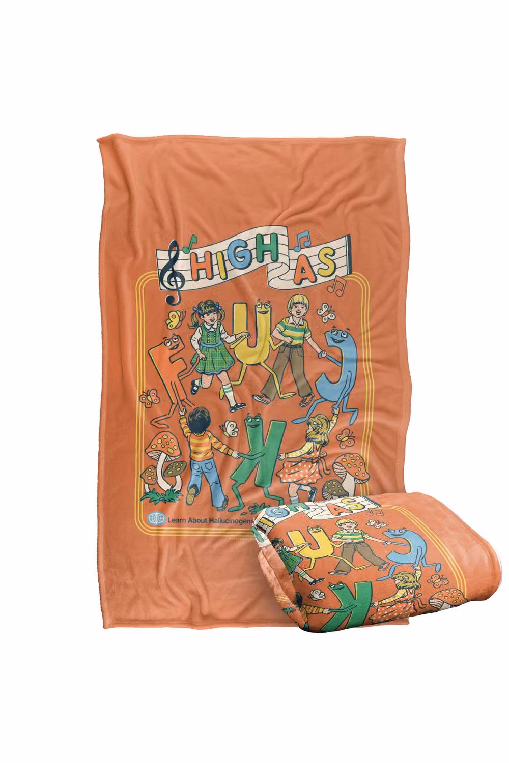 Steven Rhodes High Af Silky Touch Super Soft Fleece Throw Blanket, Multicolour, W/D/H: 152 x 127 cm – 2