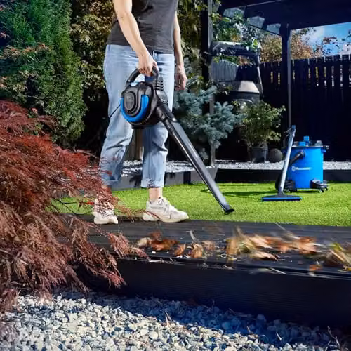 Vacmaster WD18 AG+ Garden and Artificial Grass Vacuum Cleaner and Detachable Handheld Leaf Blower, Blue, 1500W, 18 Litre – 3