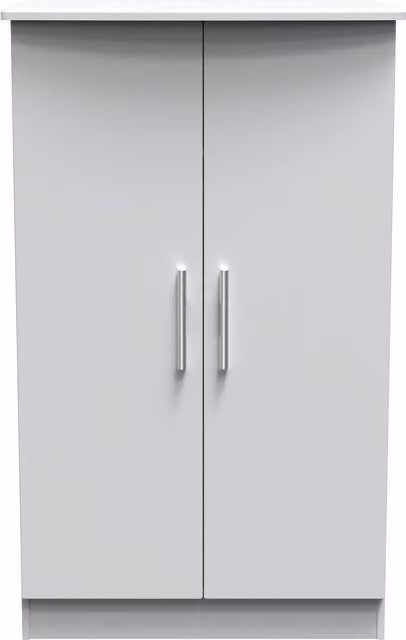 2 U Windsor Ready Assembled 2 Door Midi Wardrobe in Mid Grey