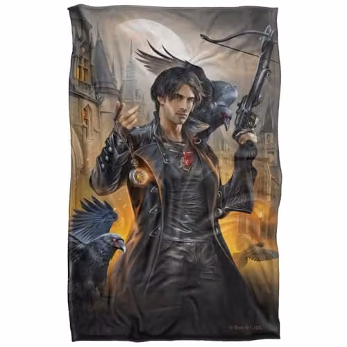 JQ Licensing En Night Hunter Ravens Silky Touch Super Soft Fleece Throw Blanket, Multicolour, W: 91 cm, D: 147 cm – 1