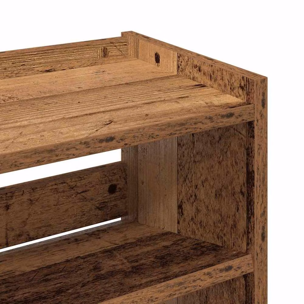 Berkfield Home Shoe Rack in Old Wood Brown, W/D/H: 60 x 25 x 81 cm – 4