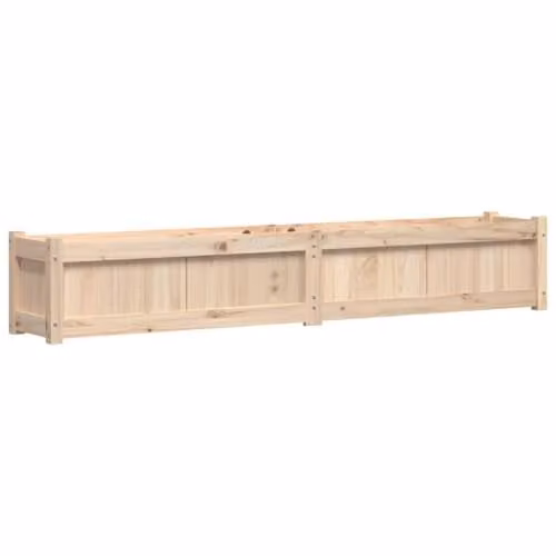 vidaXL Brown Solid Wood Pine Garden Planter Tub W: 180 cm, D: 31 cm, H: 31 cm