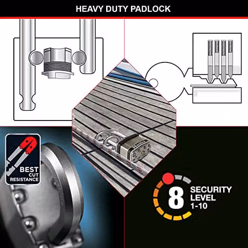 Master Lock Excell Laminated Stainless Steel 44mm Padlock in Silver – 3