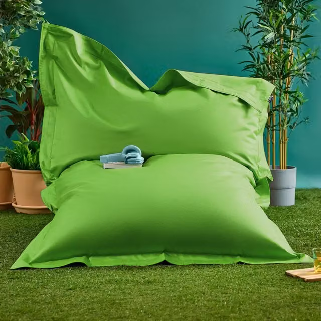 icon Adults Giant Bean Bag Floor Cushion in Green and Blue
