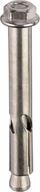 JCP Fixings Stainless Steel Sleeve Anchors with Hexagon Nut, White, Diameter: 6 mm, Length: 60 mm, Pack of 100