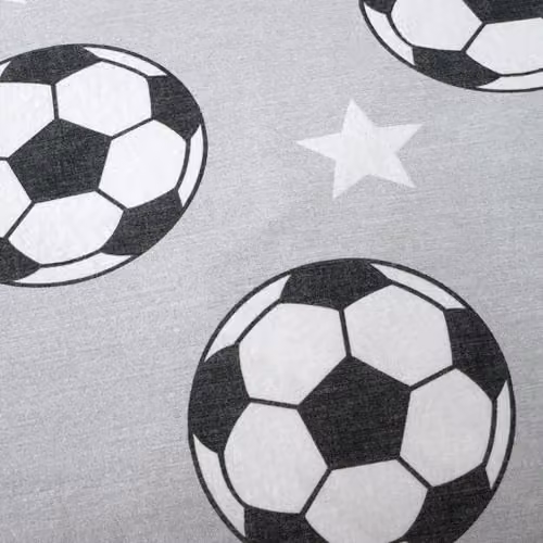 Catherine Lansfield Football Stars Brushed Cotton Flannelette Junior Fitted Sheet, Grey, W: 70 cm, D: 140 cm, H: 15 cm – 2