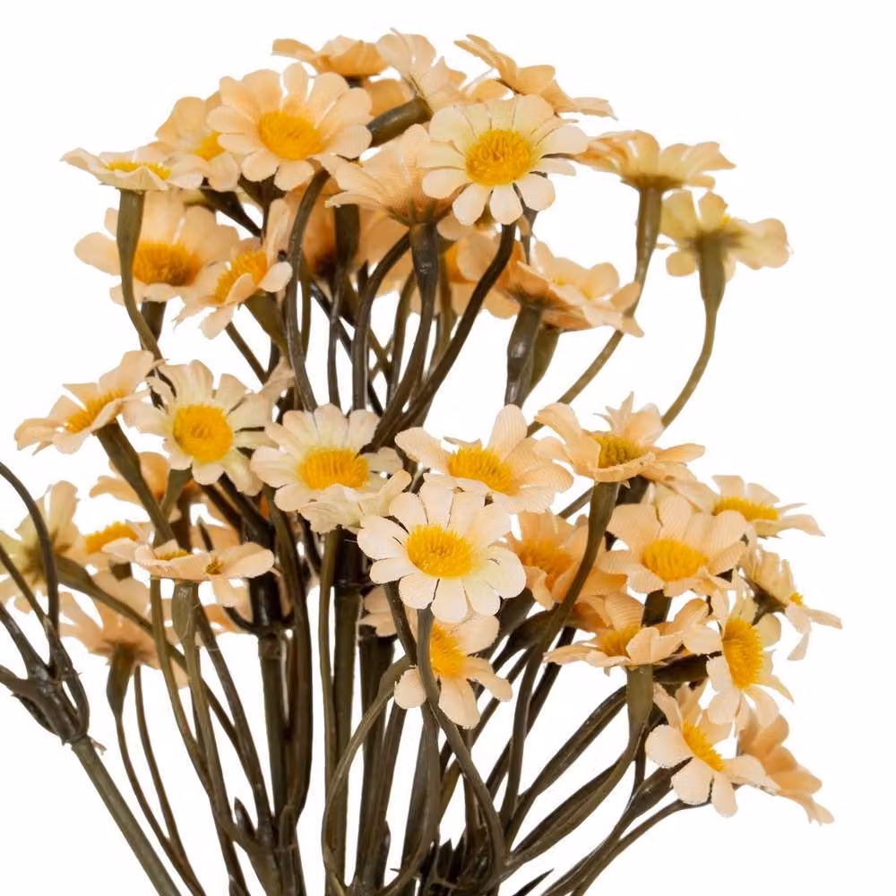 Lemon Pavilion Cream Daisy Artificial Flower Bunch for Tabletop, W/D/H: 16 x 16 x 27 cm – 2