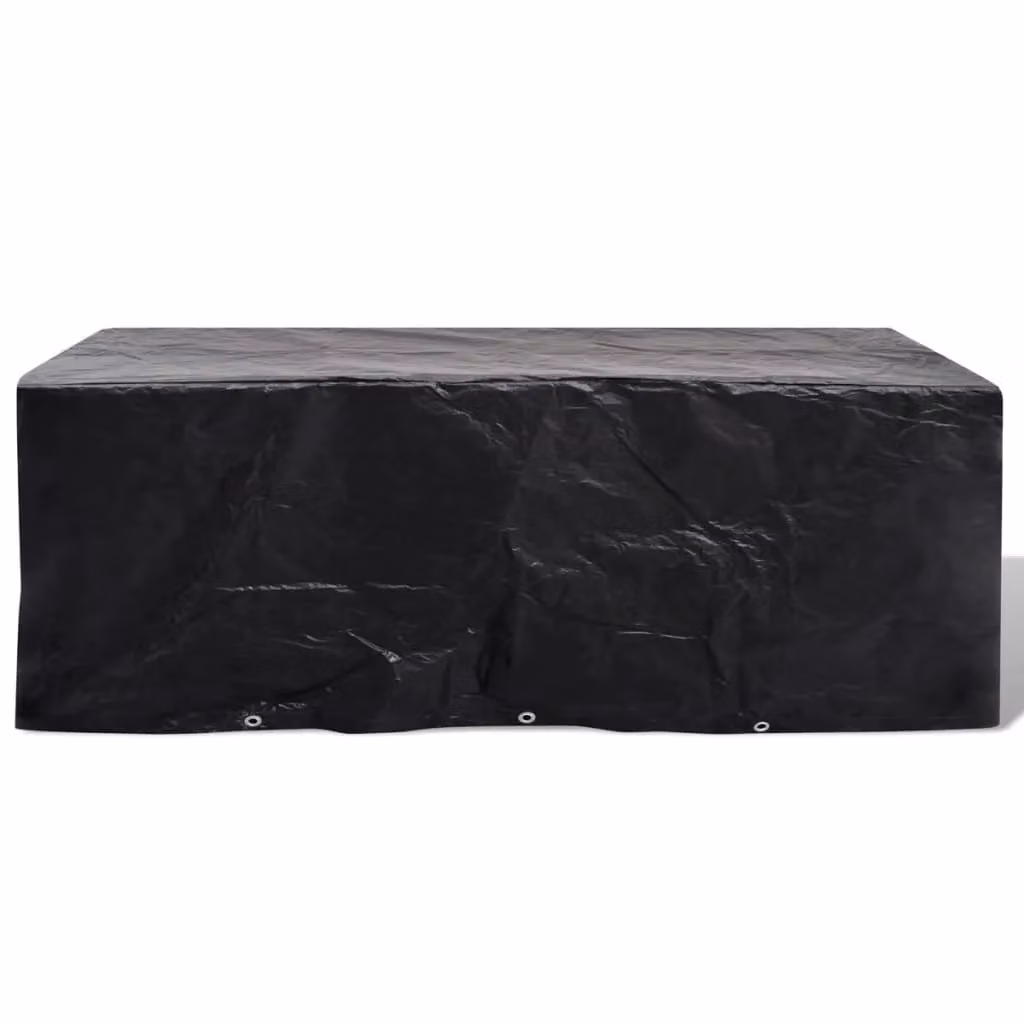 Berkfield Home Water-Repellent Garden Furniture Cover for 8-Person Poly Rattan Sets, Black, W: 229 cm, D: 113 cm – 2