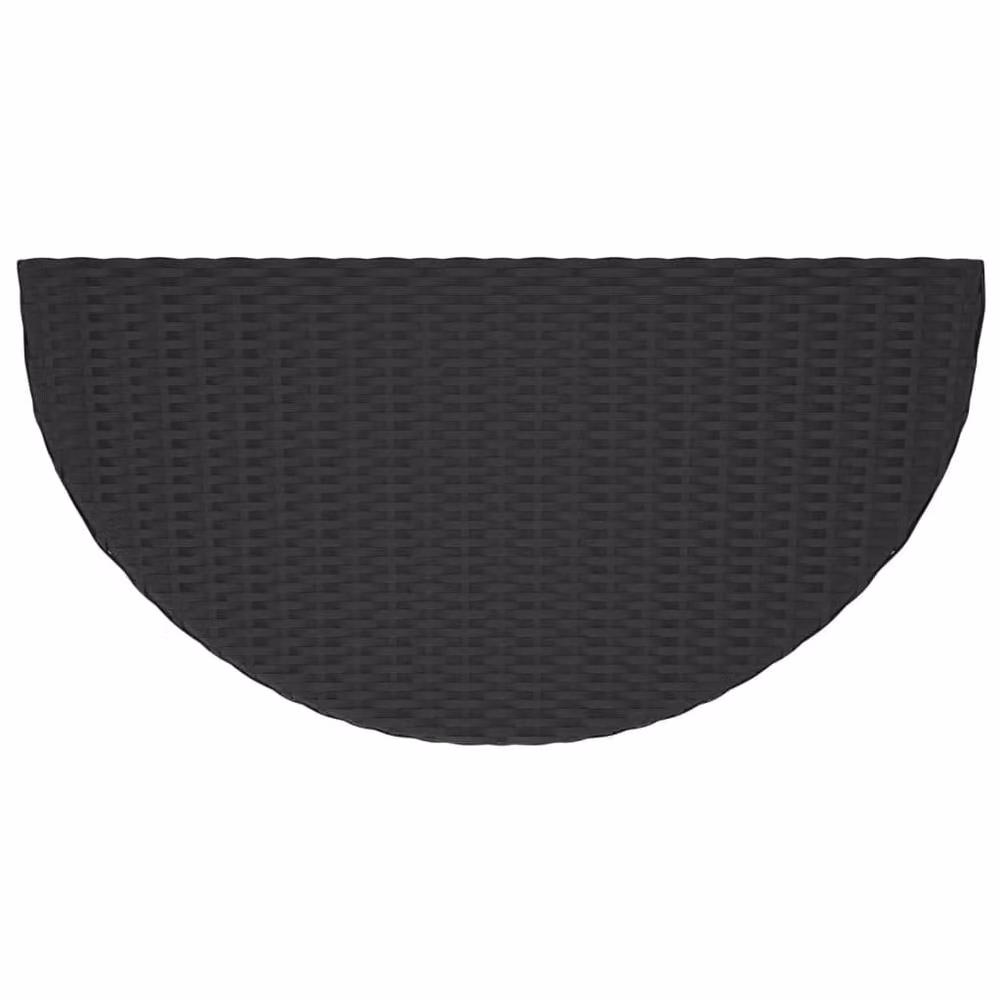 Berkfield Home Black Poly Rattan Garden Table, W: 100 cm, D: 50 cm, H: 75 cm – 3