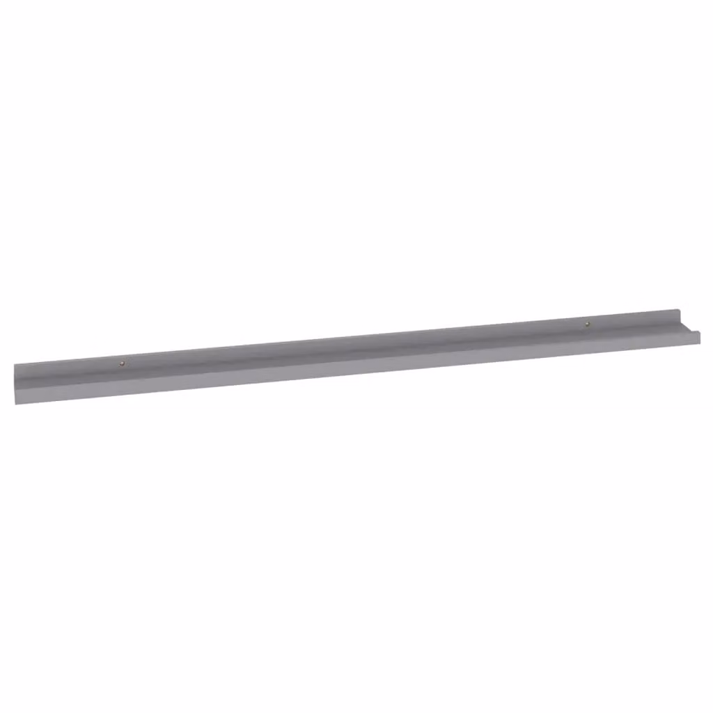 Berkfield Home Wall Mounted Shelves, 4 Piece Set, Grey, W: 115 cm, D: 9 cm, H: 3 cm – 2