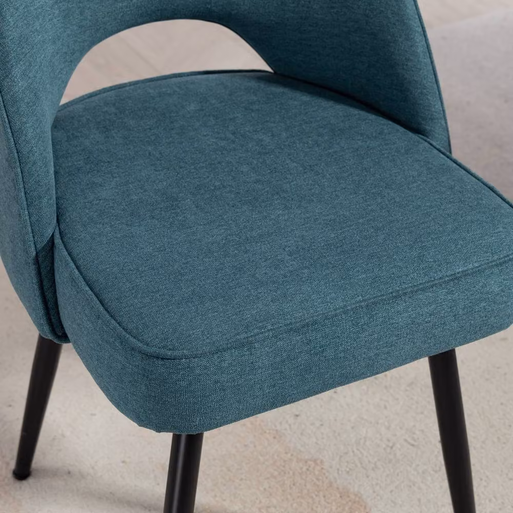 Artemis Home Ashley Fabric Dining Chairs, Set of 2, Petrol Blue – 2