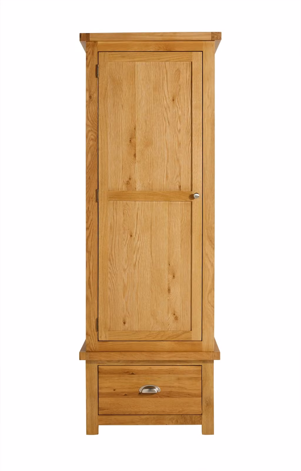 Birlea Woburn Oak Single Wardrobe with 1 Door and 1 Drawer in Brown, H 200 cm x W 70 cm x D 41 cm – 3