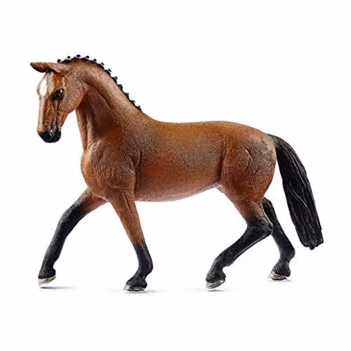 Schleich 13817 Hanoverian Mare Horse Figure in Brown and Multicolour