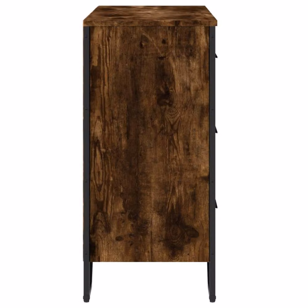 Berkfield Home Decorative Chest of Drawers in Smoked Oak Brown, W/D/H: 91 x 35.5 x 74.5 cm – 4