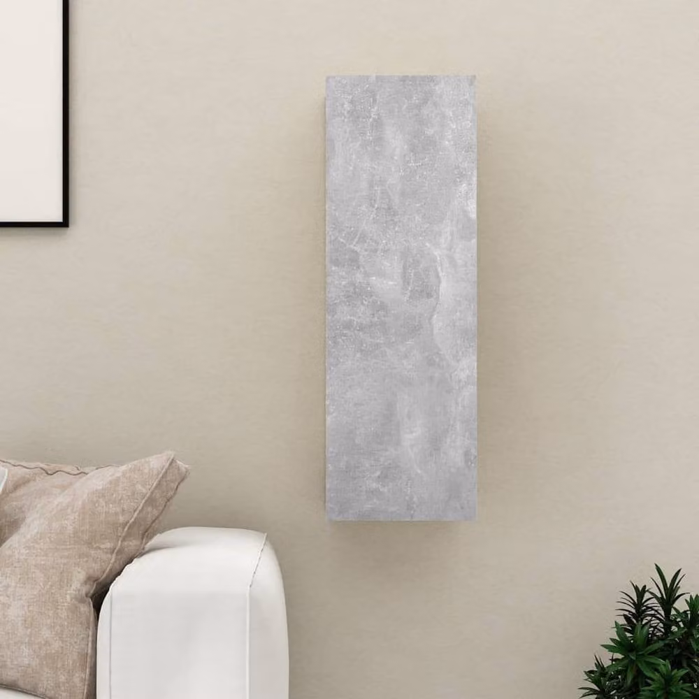 Berkfield Home Modern Wall Mounted TV Cabinet in Grey MDF, W/D/H: 30.5 x 30 x 90 cm – 1
