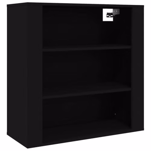 vidaXL Wall Cabinet in Black MDF, W/D/H: 80 x 33 x 80 cm