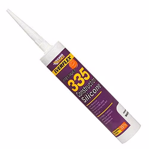 Sika SikaSeal Construction Silicone+ Anti-Mould Sealant, Brown, 295ml