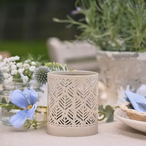 Lights4fun Classic Metal Solar Lantern with Warm White LED for Outdoor Gardens – 2