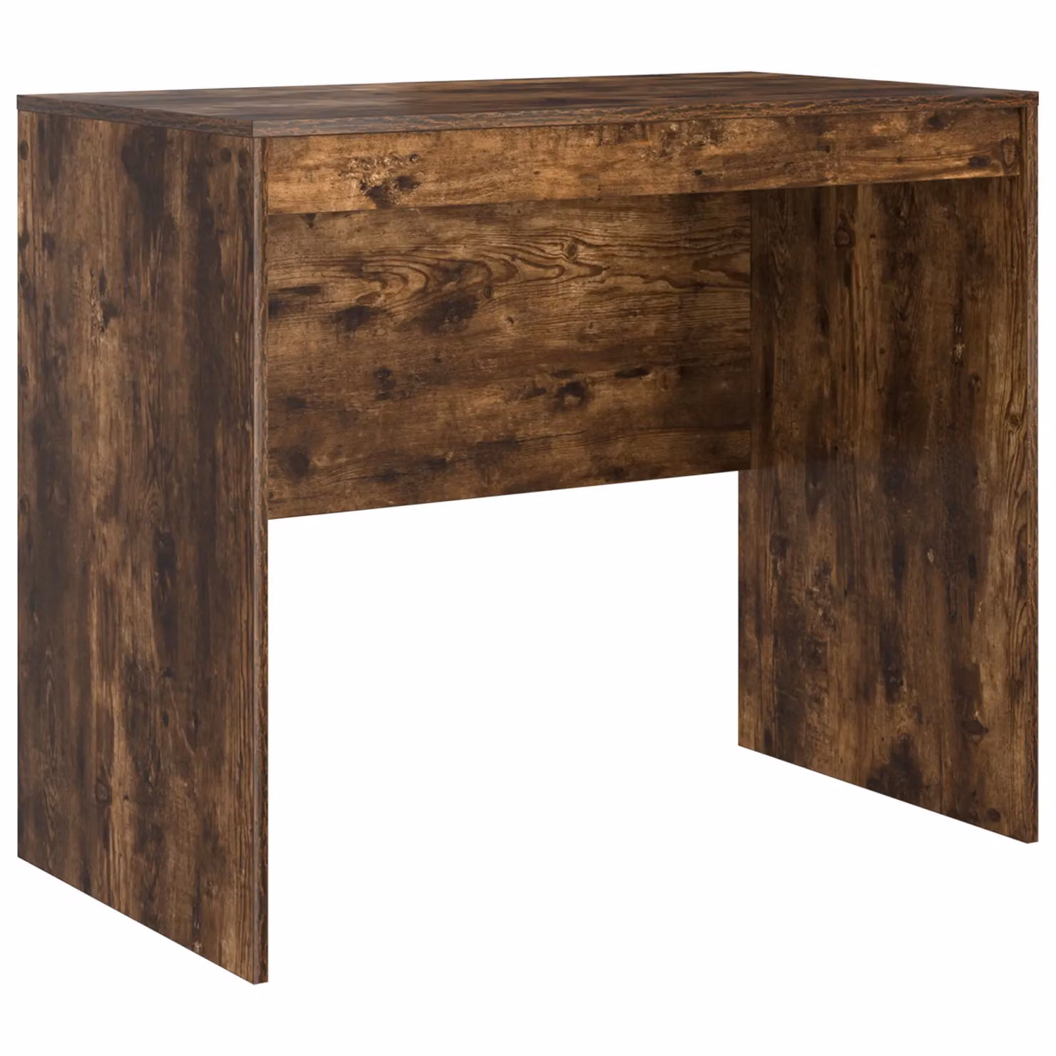 Berkfield Modern Writing Desk with Storage in Smoked Oak Brown – 3