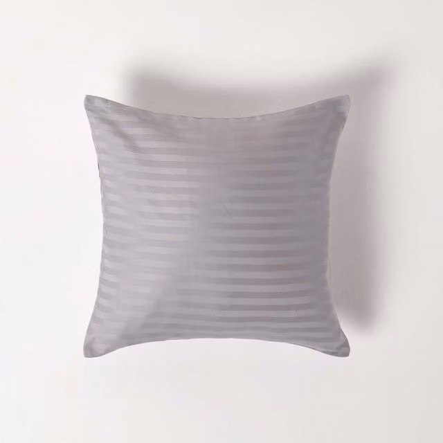 Homescapes Grey Combed Cotton Percale Housewife Pillowcase, 40 x 40 cm