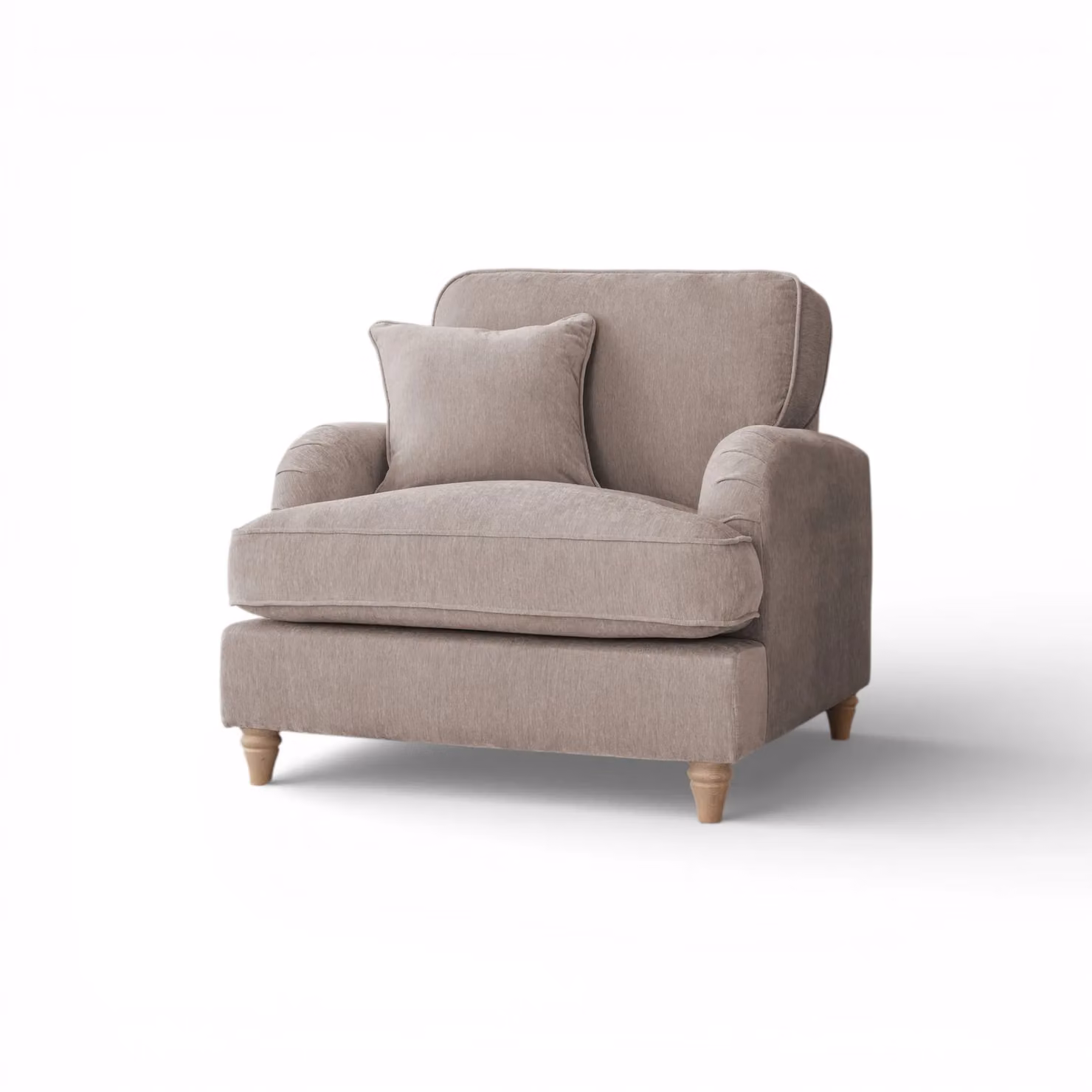 The Great Sofa Company Orla Armchair in Manhattan Apricot Taupe Fabric – 2