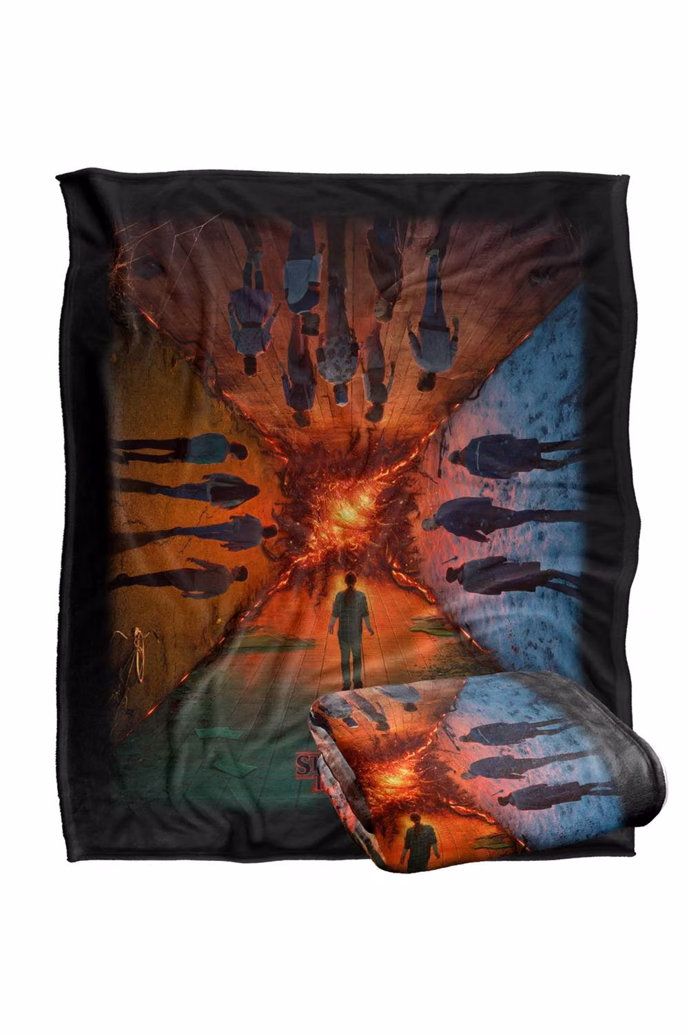 Stranger Things Season 4 Poster Super Soft Throw Blanket, Multicolour, W: 152 cm, D: 127 cm – 2