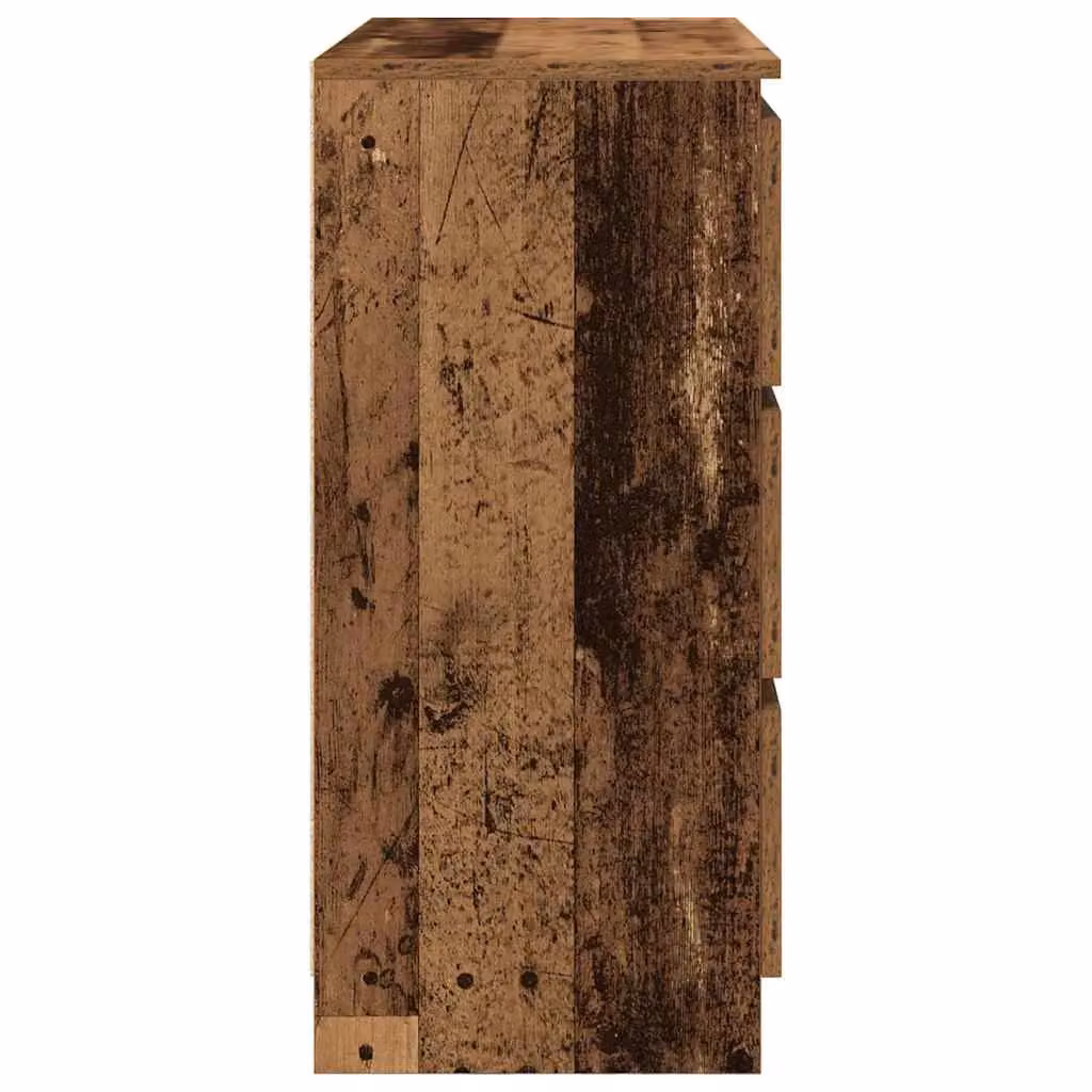 Berkfield Home Rustic Old Wood Sideboard in Brown, W/D/H: 80 x 35 x 76 cm – 3