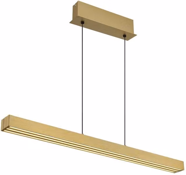 Netlighting Ethan Bar Pendant Light in Gold/Brass, Dimmable LED with Touch Dimmer, Height Adjustable
