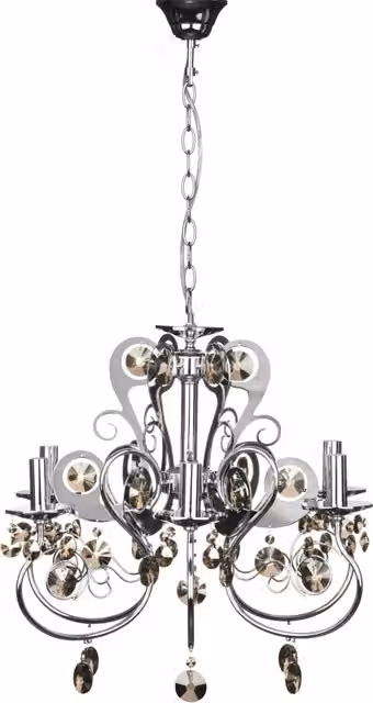 Orsina Crystal Ceiling Chandelier in Silver and Chrome