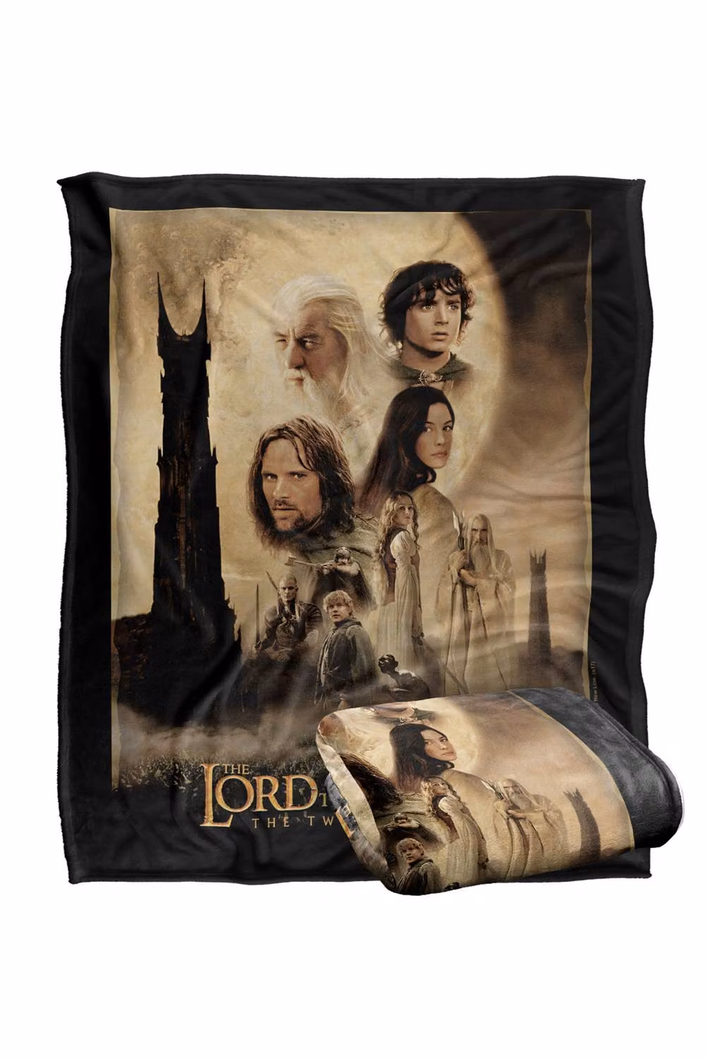 Warner Bros. Lord of the Rings The Two Towers Super Soft Fleece Throw Blanket, Multicolour, W: 91.44 cm x D: 91.44 cm – 7