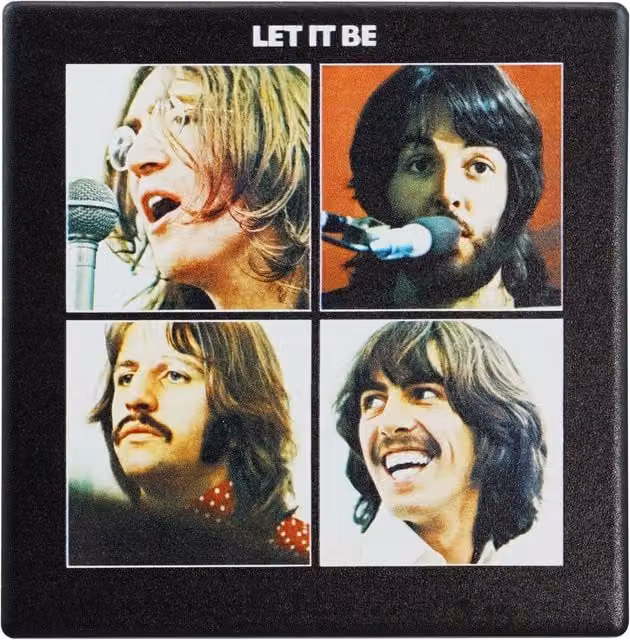 The Beatles Let It Be Multicolour Ceramic Square Coaster