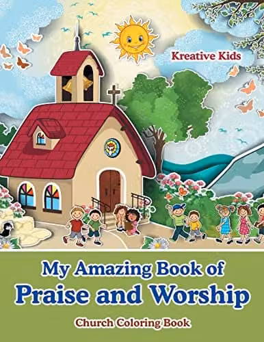 Kreative Kids My Amazing Book of Praise and Worship Church Colouring Book for Children, Multicolour