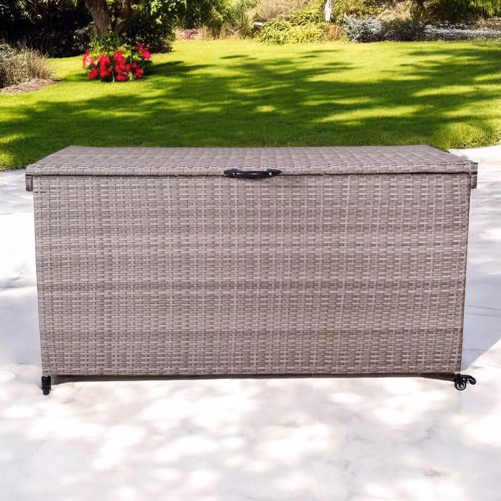 Royalcraft Natural Weave Rattan Cushion Storage Box, Brown – 2