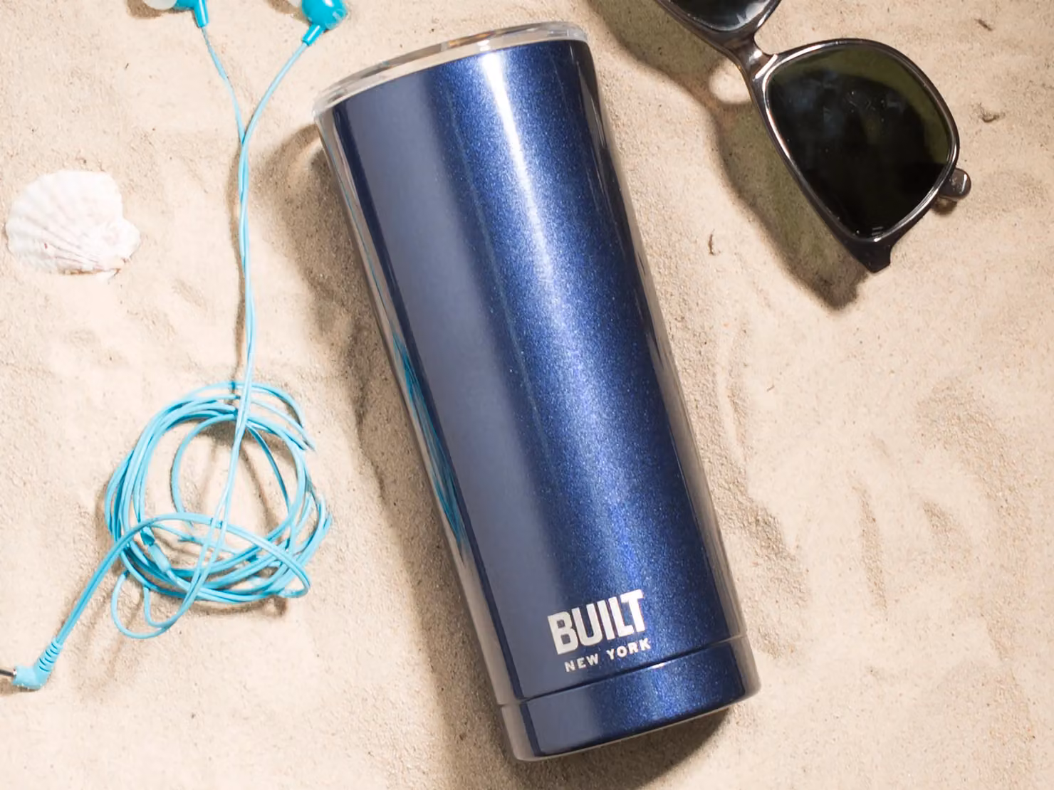 Built NY Double Walled Stainless Steel Travel Mug with Lid, Blue, 590 ml – 2