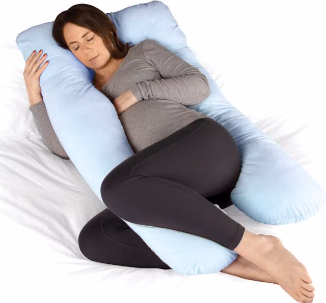 Dreamcatcher U-Shaped Pregnancy and Nursing Support Cushion in Blue