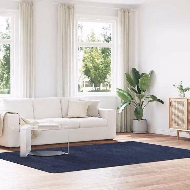 Berkfield Home NAVARRA Shaggy High Pile Rug, Blue, W: 200 cm, D: 290 cm – 1