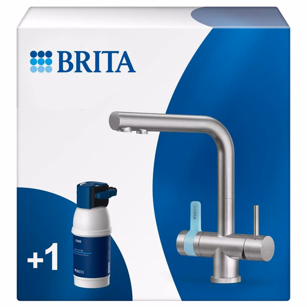 Brita mypure P1 Water Filter Kitchen Tap in Silver with 1x P1000 Cartridge – 3