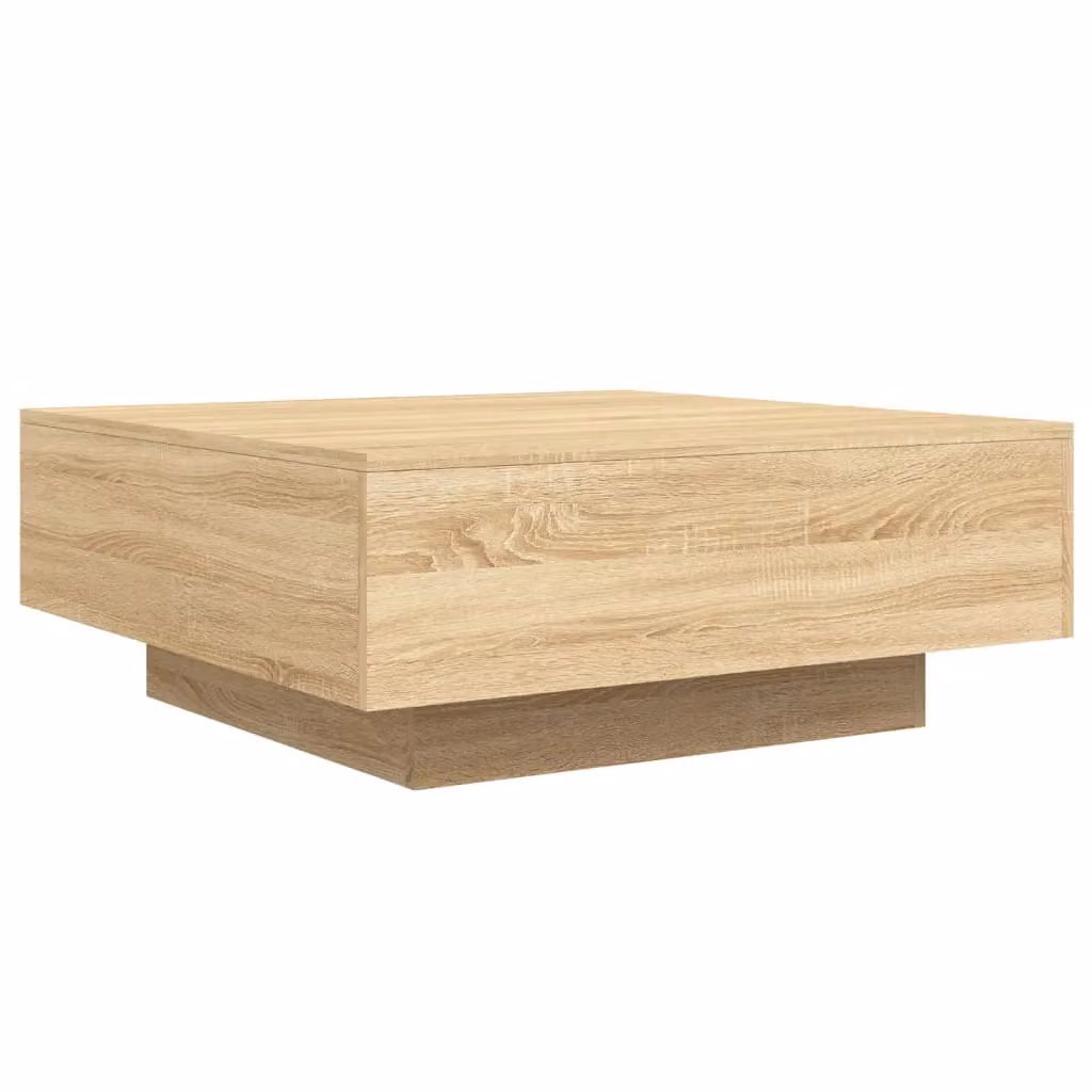 Berkfield Home Sonoma Oak Coffee Table in Brown, W/D/H: 80 x 80 x 31 cm – 2