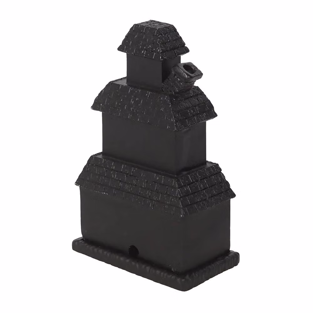 Something Different Haunted House Incense Cone Holder in Black, W/D/H: 15.0 x 15.0 x 9.5 cm – 2