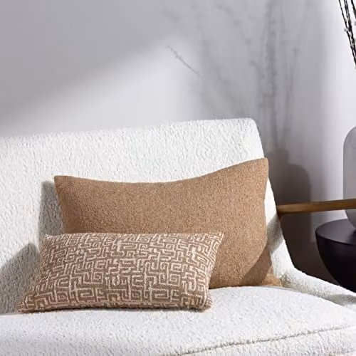 Hoem Selene Rectangular Brown Polyester Filled Cushion W/D/H: 40 x 40 x 1 cm – 4