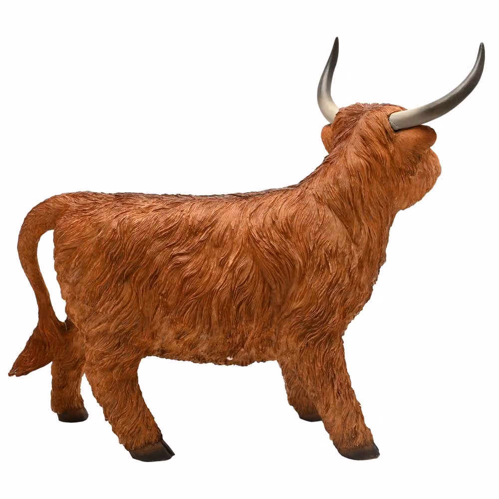 Naturecraft Large Standing Highland Cow Figurine in Brown – 3