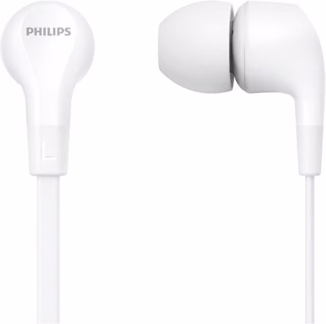 Philips TAE1105 In-ear Wired Headphones with 3.5 mm Jack, White