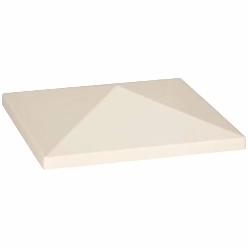 Outsunny Gazebo Canopy Replacement Cover with Drain Holes, Cream White, 3 x 3 m